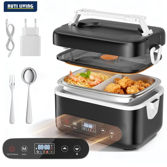 Gison Cordless Electric Lunch Box 1.5L Heating Lunch Box 18000Mah Battery Power Supply 60W Self Rechargeable
