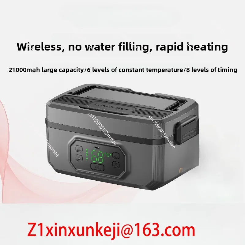 Outdoor Camping Wireless Electric Lunch Box Portable Timed Insulation Heating USB Charging Lunch Box