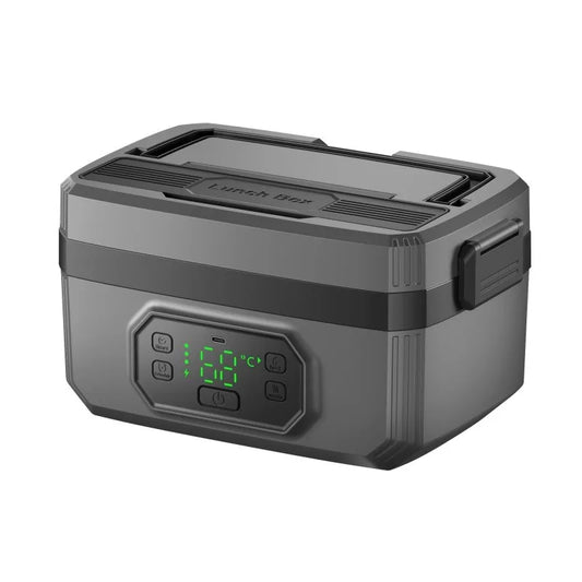 1.2L Capacity USB Rechargeable Portable Wireless Lunch Warmer Box Electric Cordless for Office Travel Car LED Display Type-C