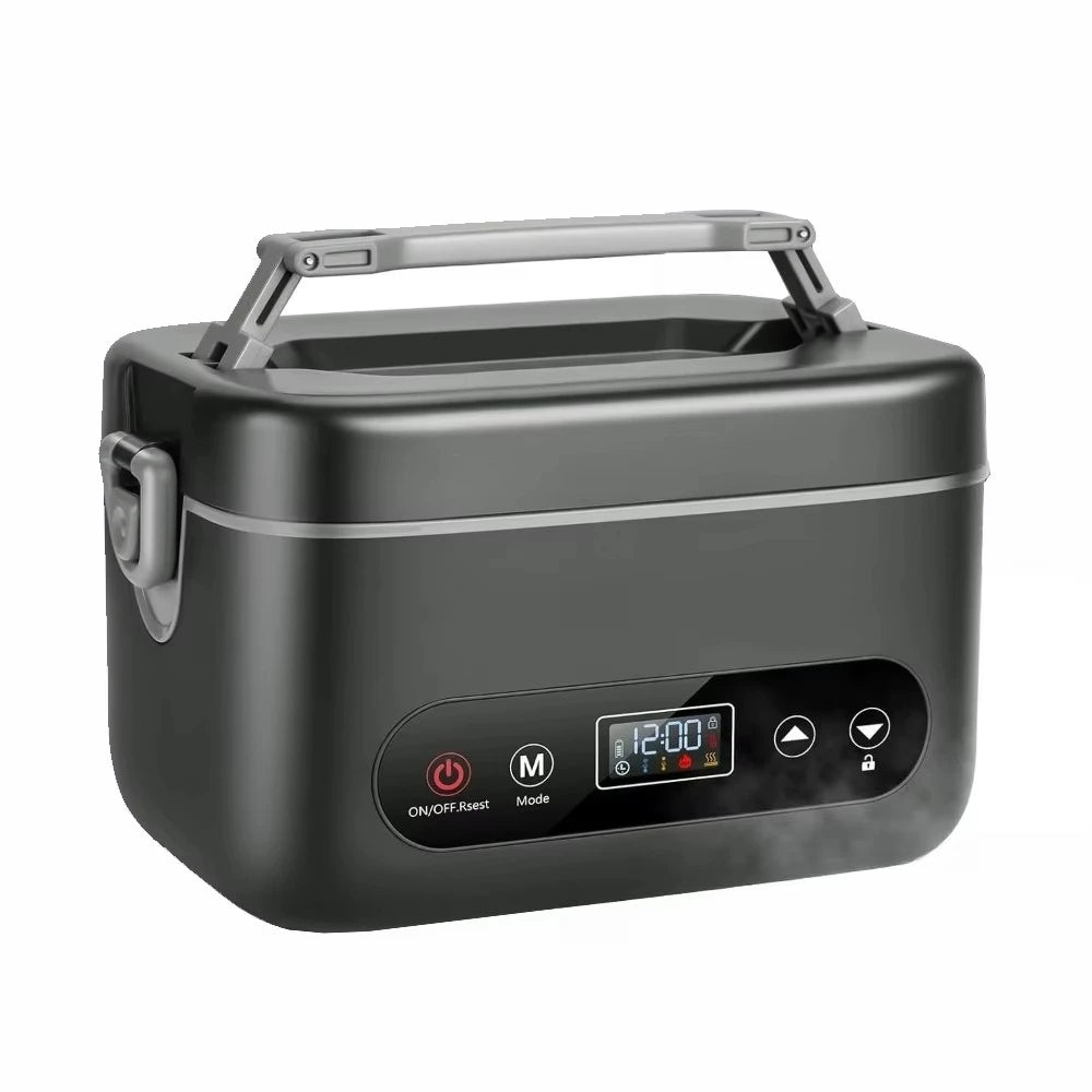 Rechargeable Heated Lunch Box for Office Workers with Separated Inner Tank and Insulated Portable Water-Free Electric Heatingbox
